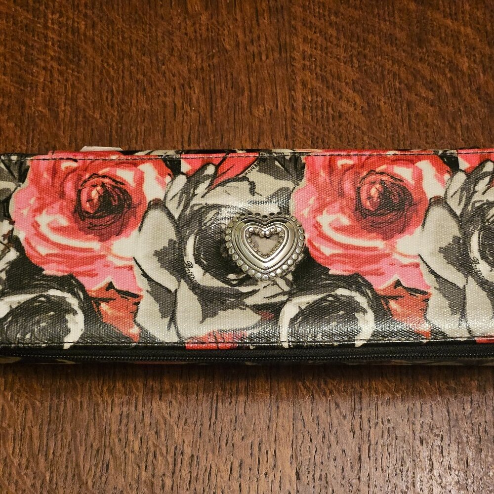 Brighton Madison Rose Zippered Compartment Jewelry Case.